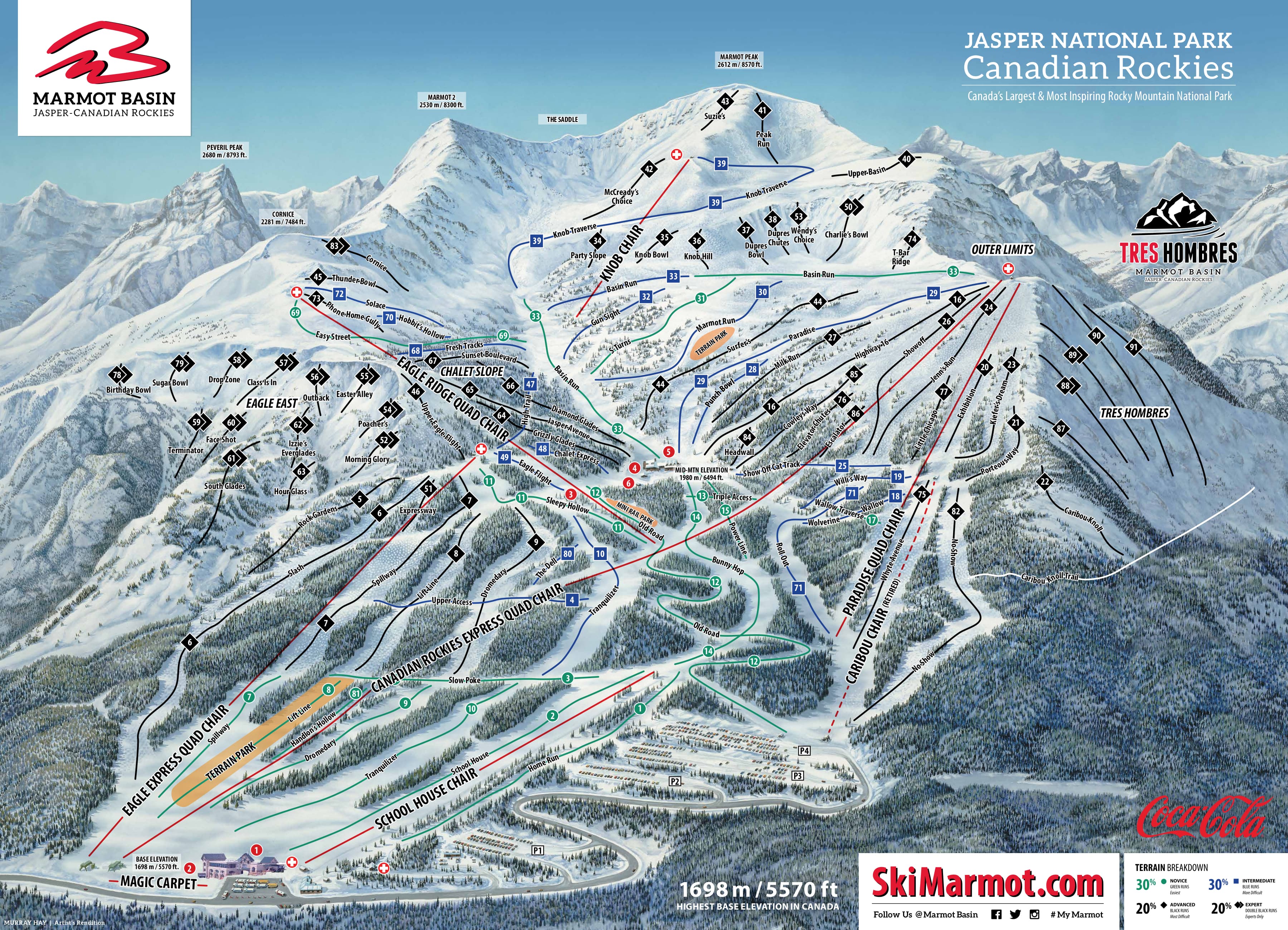 Jasper Marmott Basin Ski Map Free Download