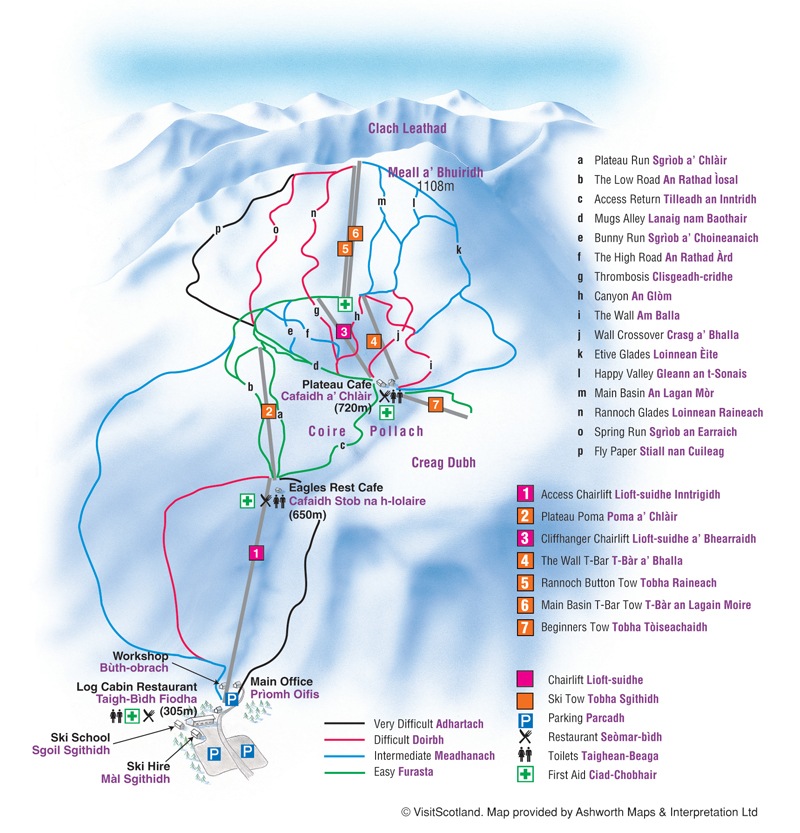 Glencoe ski Map Free Download