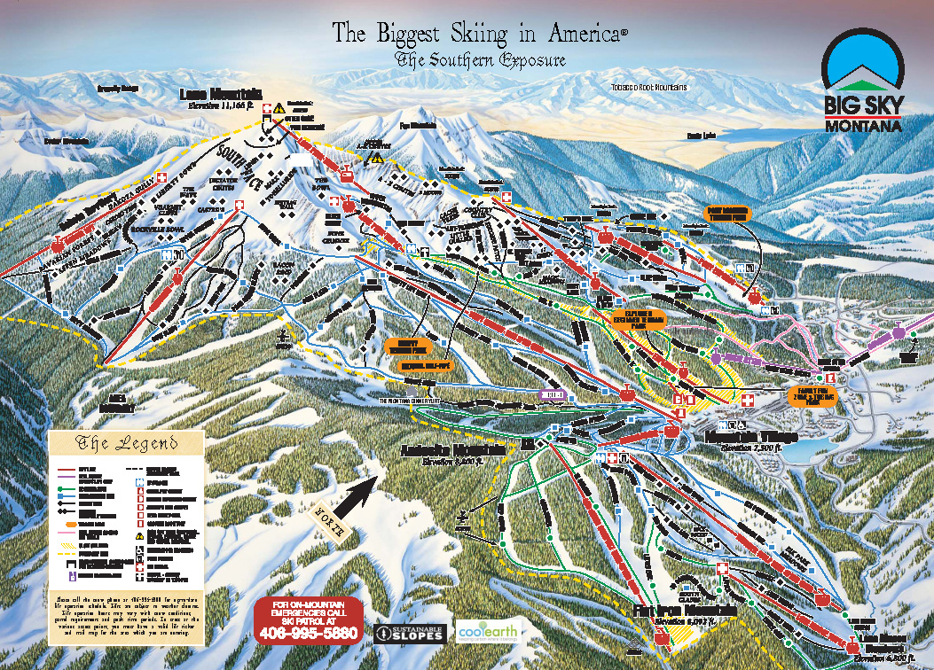 Big Sky Ski Map Free download