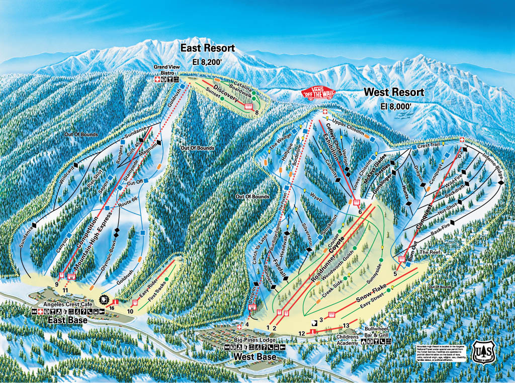 Mountain High Ski Map Free download