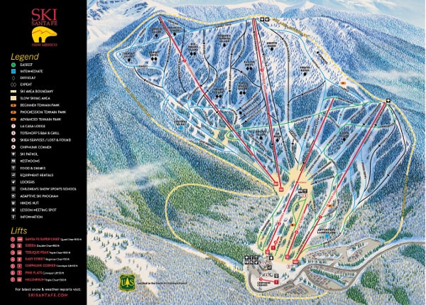 Ski Santa Fe Ski Trail Map