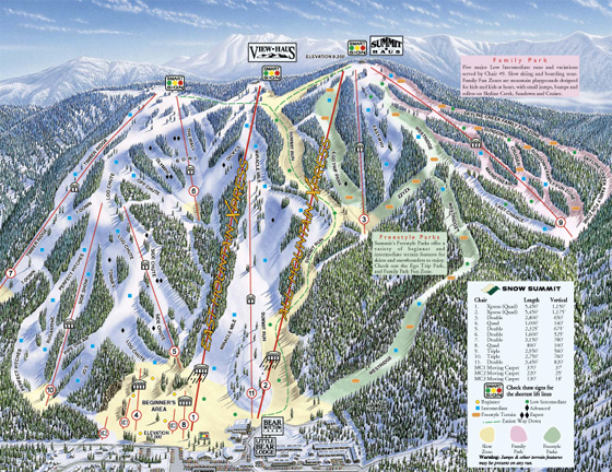 Snow Summit Ski Map Free Download