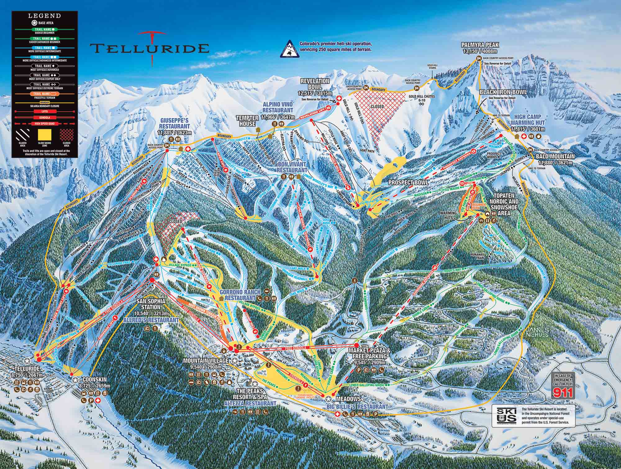 Telluride Ski Trail Map Free Download