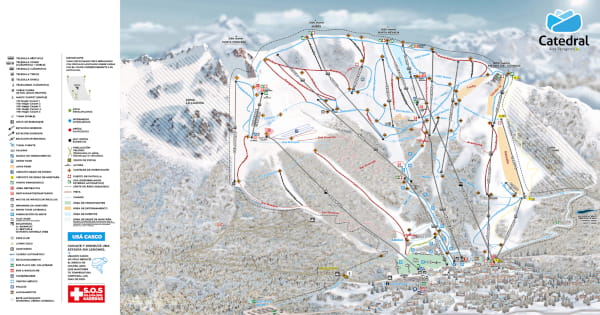 Catedral Ski Trail Map