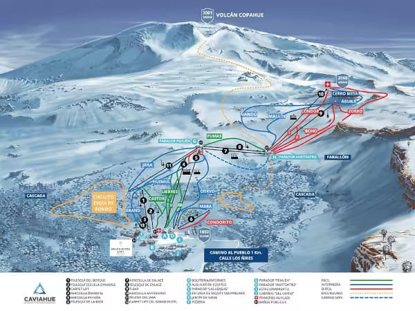 Caviahue Ski Trail Map