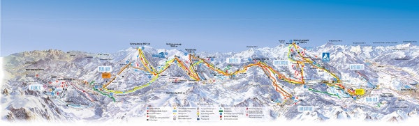 HochKonig Ski Resort Ski Trail Map