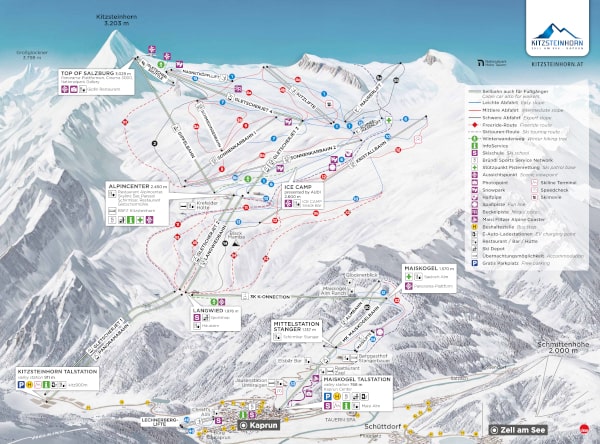 Kitzsteinhorn Ski Trail Map