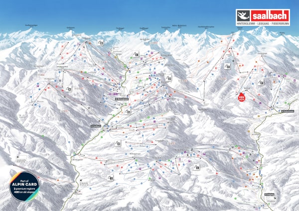 Hinterglemm Ski Trail Map