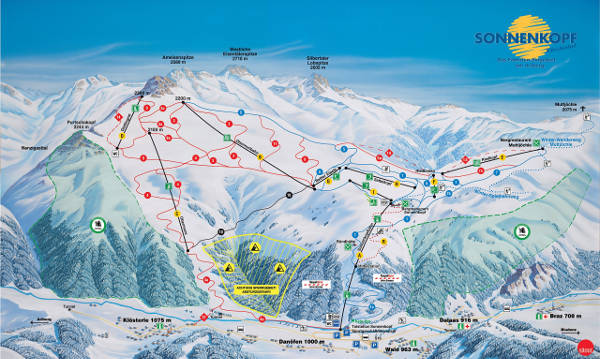 Sonnenkopf Ski Resort Ski Trail Map