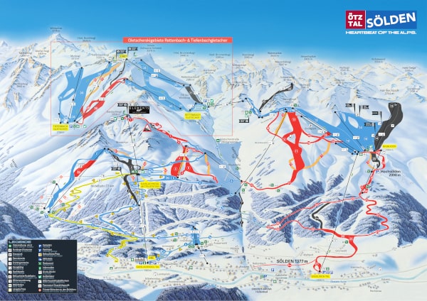 Solden Ski Resort Ski Map