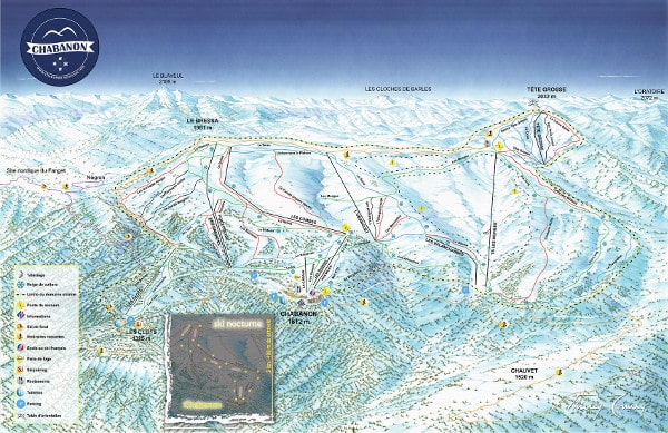Chabanon Selonnet Ski Resort Ski Trail Map