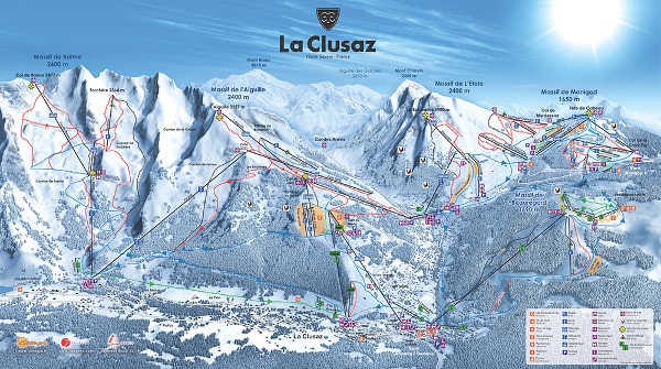 La Clusaz Ski Resort Ski Trail Map