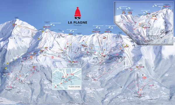 La Plagne Ski Resort Ski Trail Map