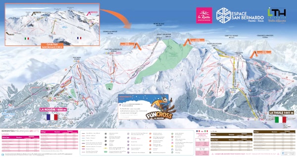 La Rosi&egrave;re Ski Resort Ski Map