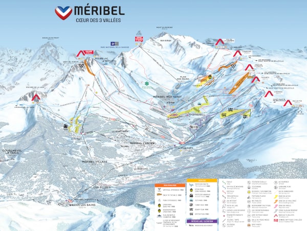 Meribel Valley Ski Trail Map