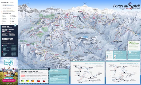 Portes du Soleil Ski Resort Ski Trail Map