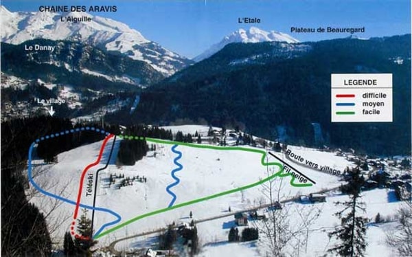 St Jean de Sixt Ski Resort Ski Trail Map