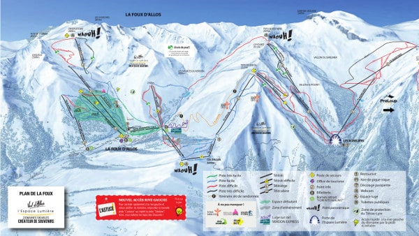 Espace Lumiere Ski Trail Map