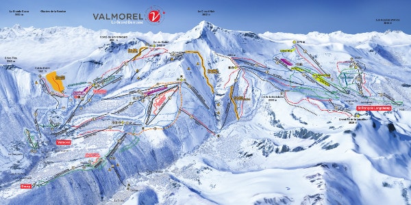 Valmorel Ski Resort Ski Trail Map