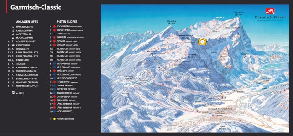 Garmisch-Partenkirchen Ski Resort Ski Trail Map