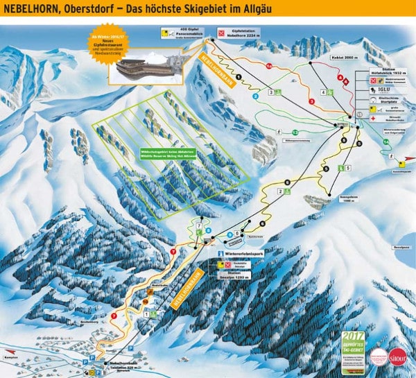 Nebelhorn Ski Resort Ski Trail Map