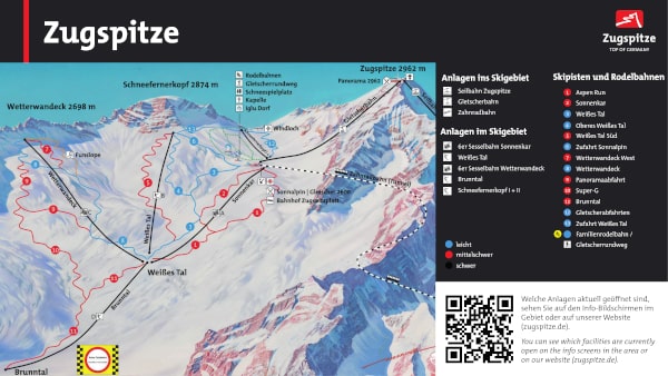 Zugspitze Ski Resort Ski Trail Map