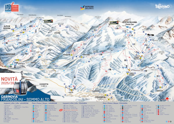 Alpe Cimbra Ski Trail Map