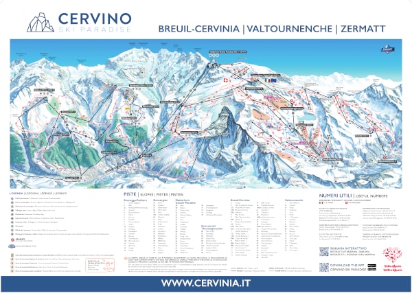 Cervinia Ski Trail Map