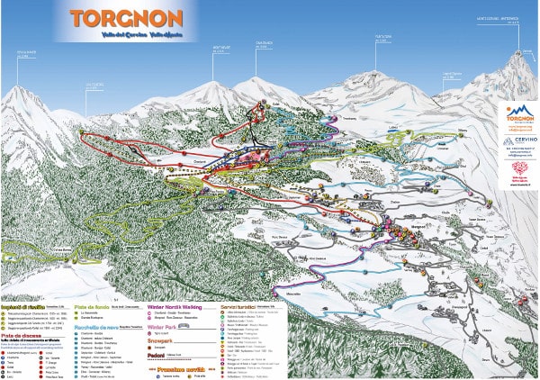 Torgnon Ski Trail Map