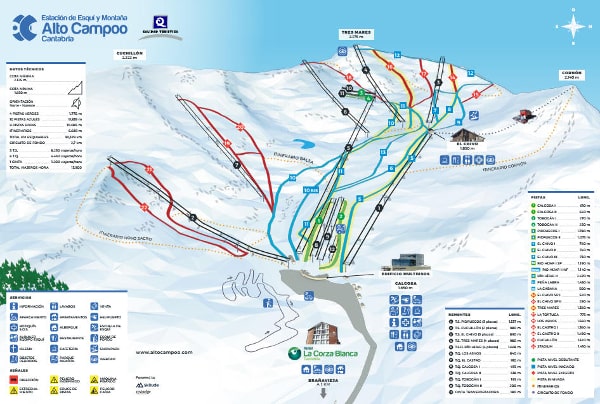 Alto Campoo Ski Trail Map