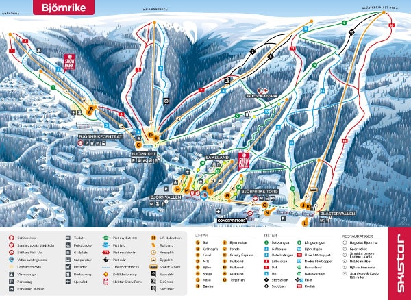 Vemdalen Bjornrike Ski Trail Map