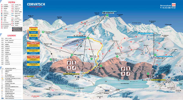Corvatsch Ski Trail Map