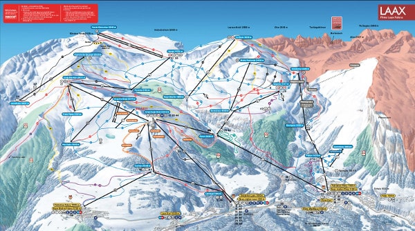 Laax Ski Trail Map