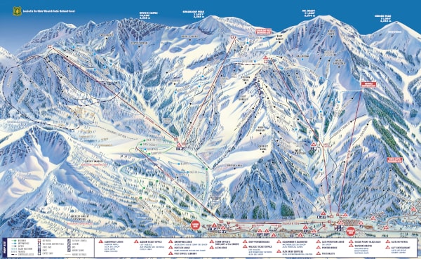Alta Ski Resort Ski Trail Map