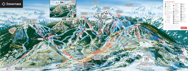 Aspen Snowmass Ski Trail Map