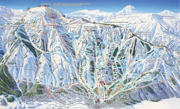 Jackson Hole Ski Resort Ski Trail Map