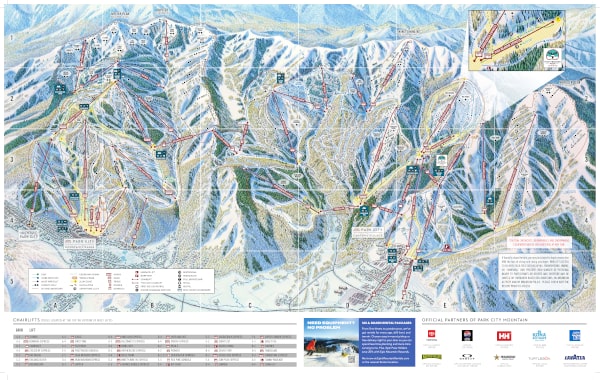 Park City Ski Resort Ski Trail Map