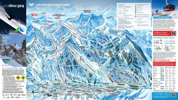Snowbird Ski Resort Ski Trail Map