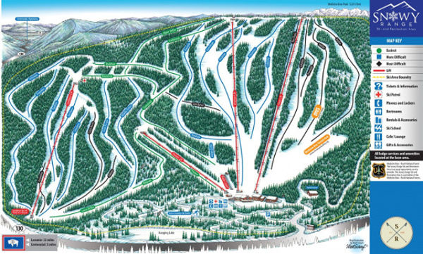 Snowy Range Ski Resort Ski Trail Map