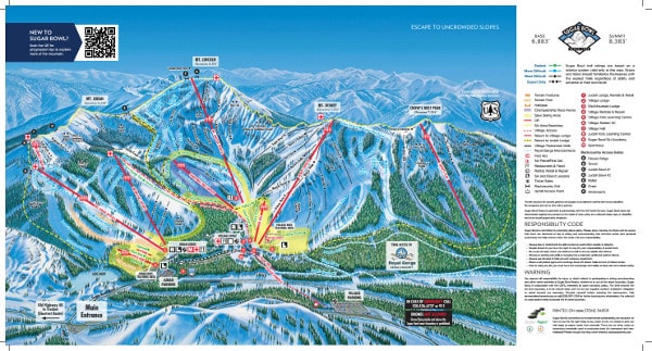 Sugar Bowl Ski Resort Ski Trail Map