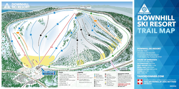Tahoe Donner Ski Resort Ski Trail Map