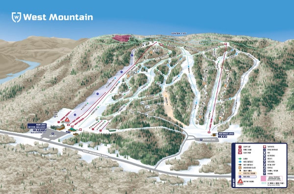 West Mountain Ski Resort Ski Trail Map